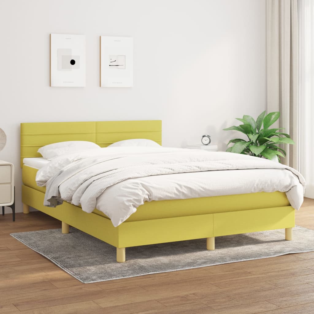 Boxspringbett Mit Matratze Stoff Grün