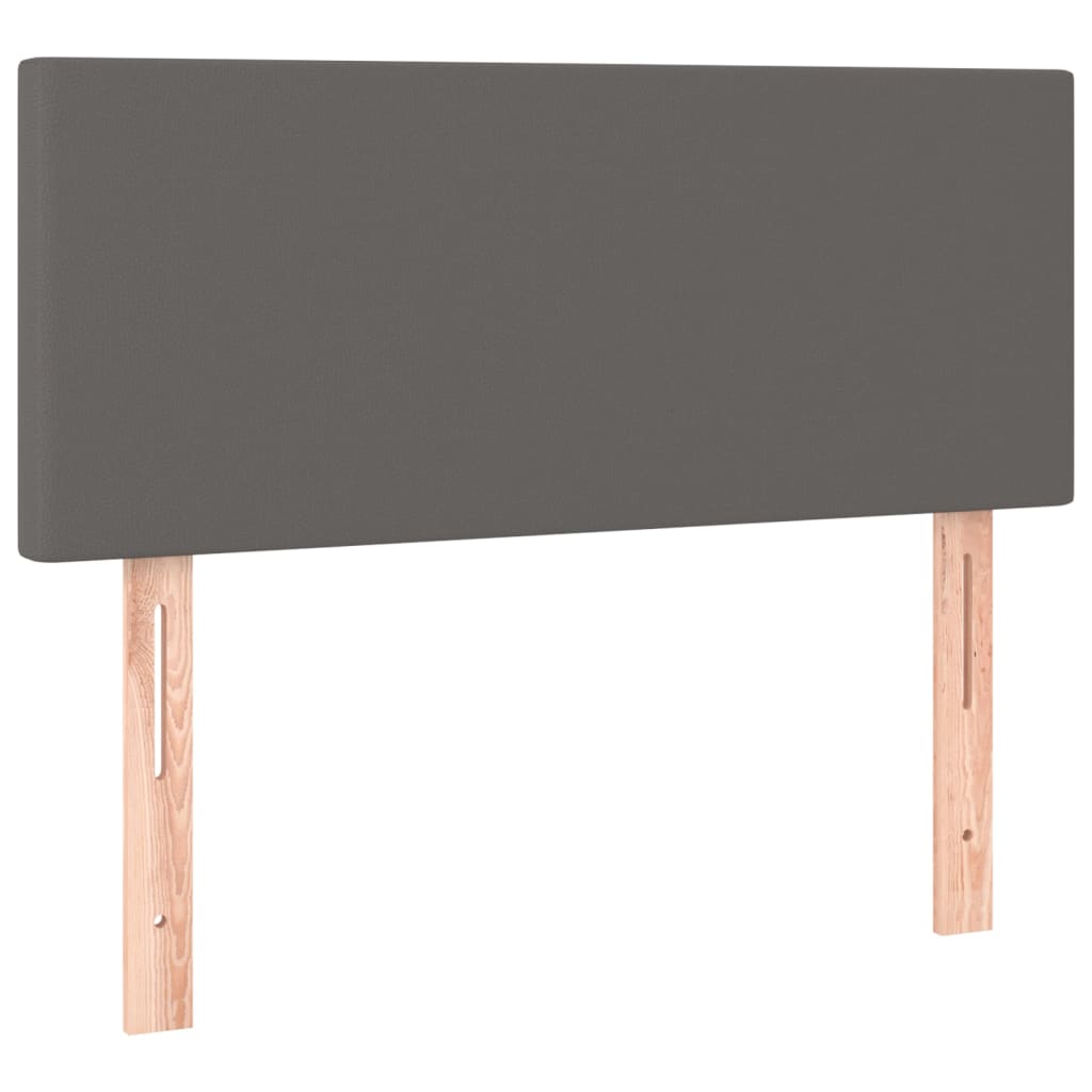 Boxspringbett Mit Matratze Kunstleder Grau