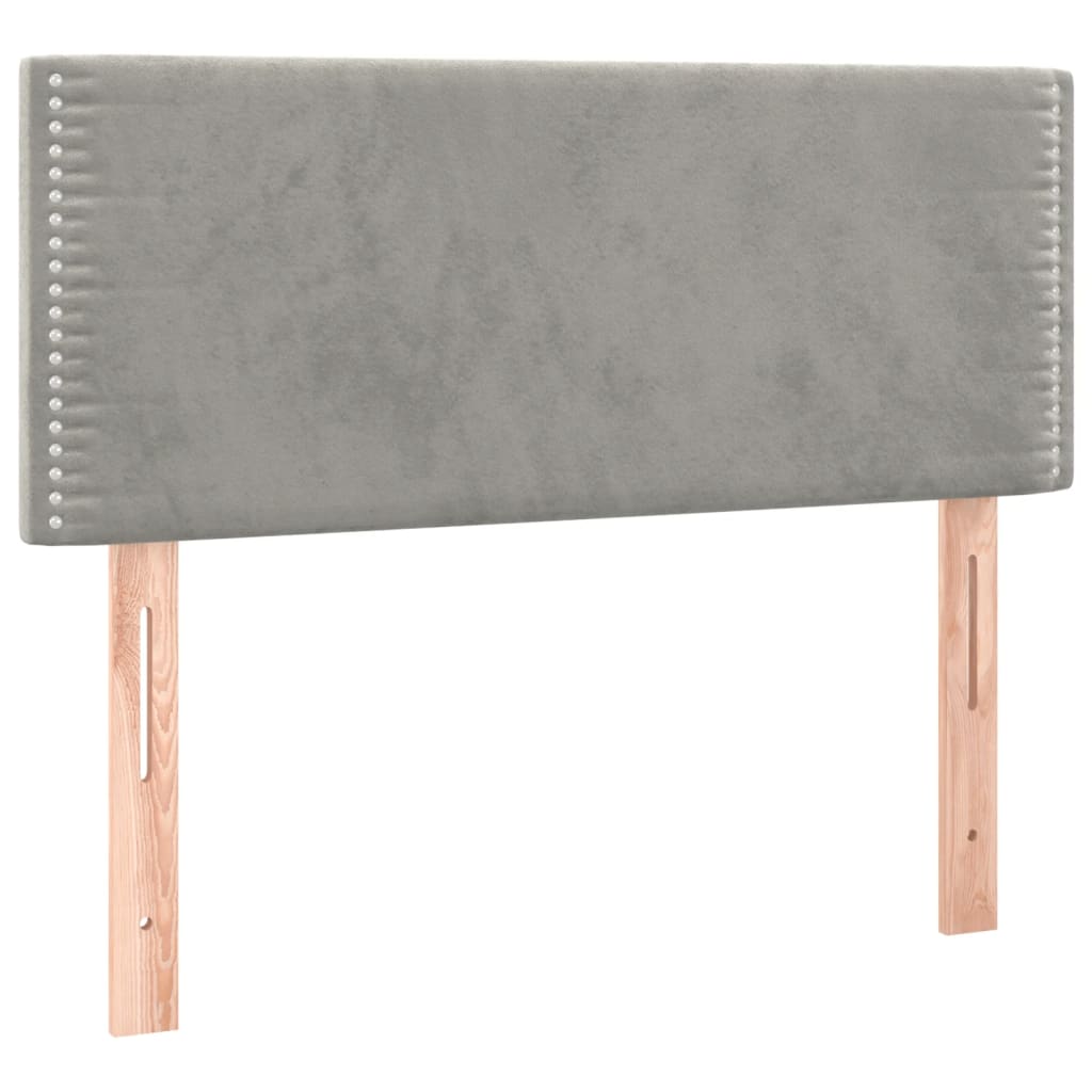 Boxspringbett Mit Matratze Samt Hellgrau