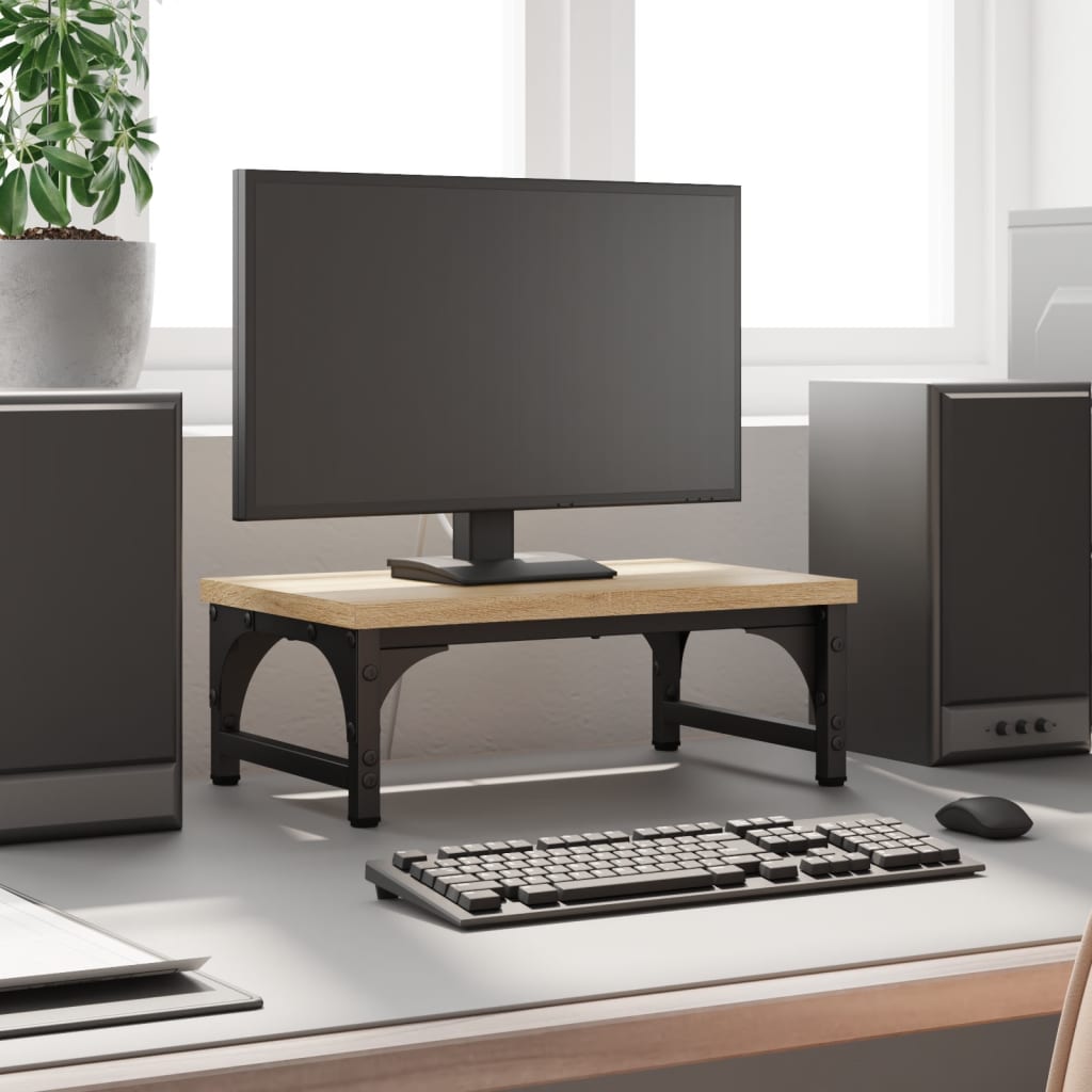 Monitorständer Braun Eichen-Optik Holzwerkstoff