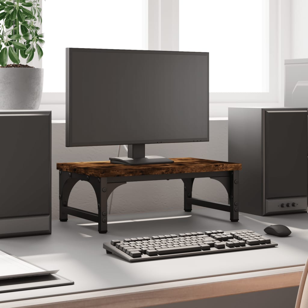 Monitorständer Braun Eichen-Optik Holzwerkstoff
