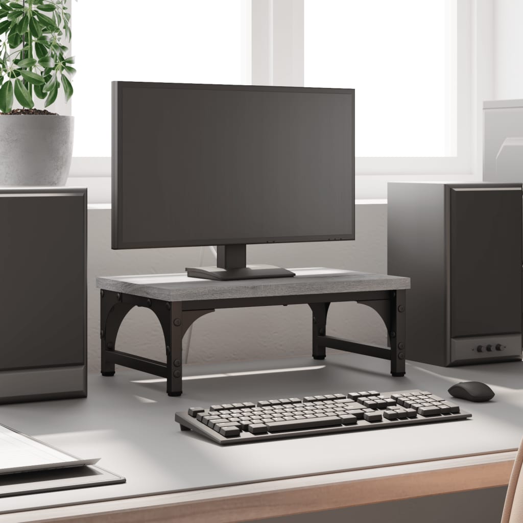 Monitorständer Braun Eichen-Optik Holzwerkstoff