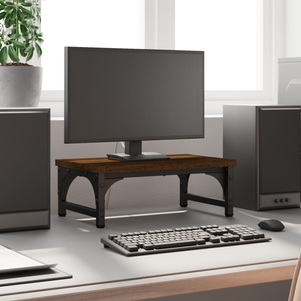 Monitorständer Braun Eichen-Optik Holzwerkstoff