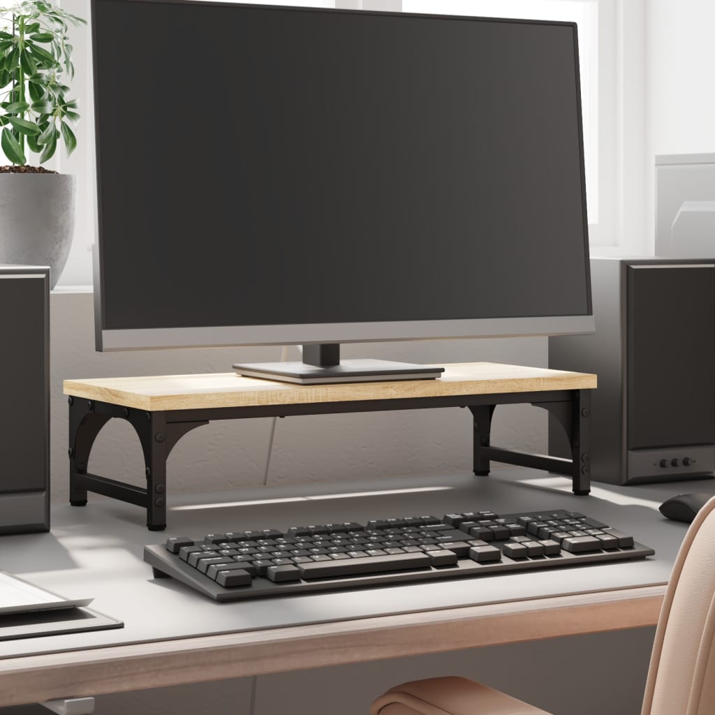 Monitorständer Braun Eichen-Optik Holzwerkstoff
