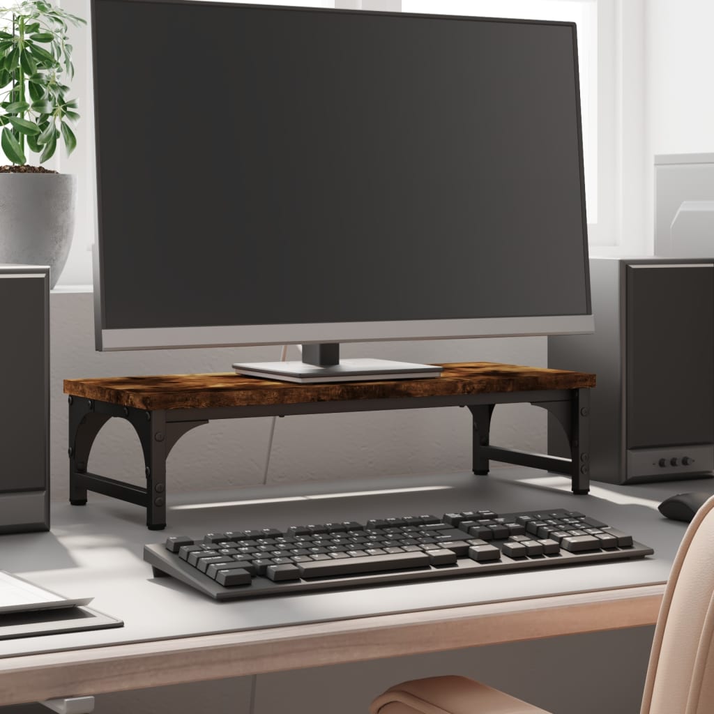 Monitorständer Braun Eichen-Optik Holzwerkstoff