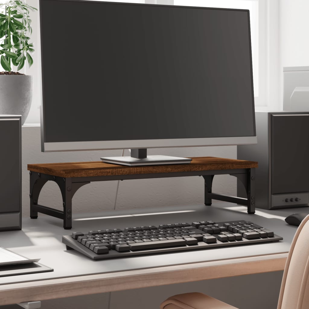 Monitorständer Braun Eichen-Optik Holzwerkstoff