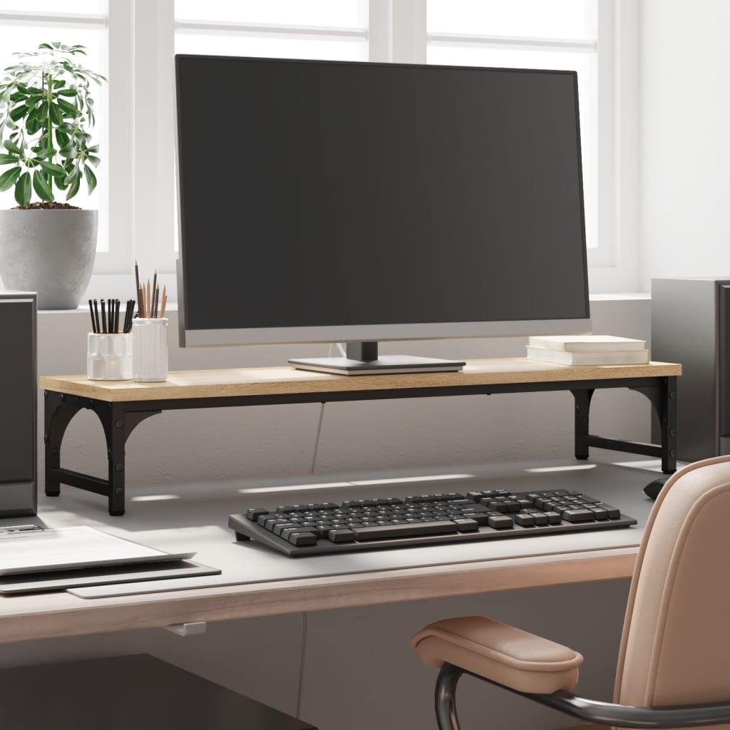 Monitorständer Braun Eichen-Optik Holzwerkstoff