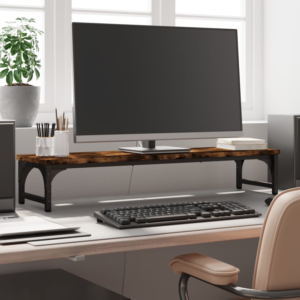 Monitorständer Braun Eichen-Optik Holzwerkstoff