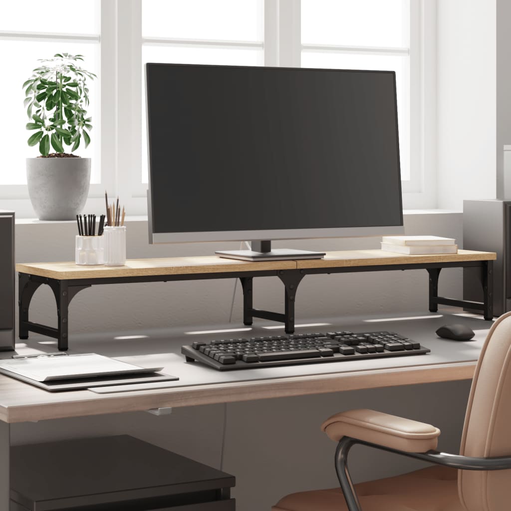 Monitorständer Braun Eichen-Optik Holzwerkstoff