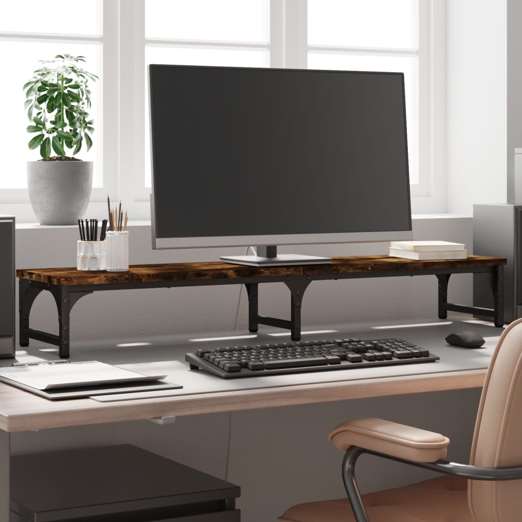 Monitorständer Braun Eichen-Optik Holzwerkstoff