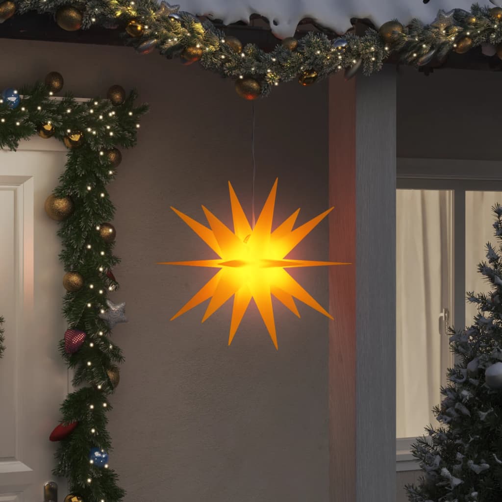 Led-Weihnachtsstern Faltbar Gelb 57 Cm