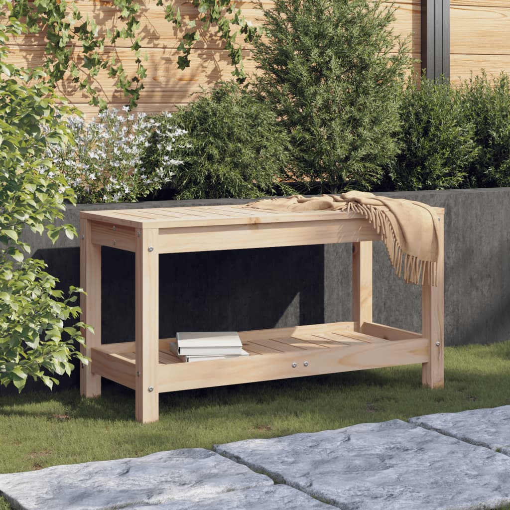 Gartenbank Weiß Massivholz Kiefer