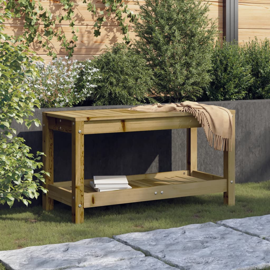 Gartenbank Weiß Massivholz Kiefer