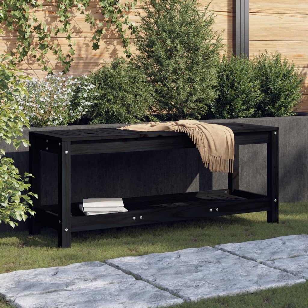 Gartenbank Weiß Massivholz Kiefer