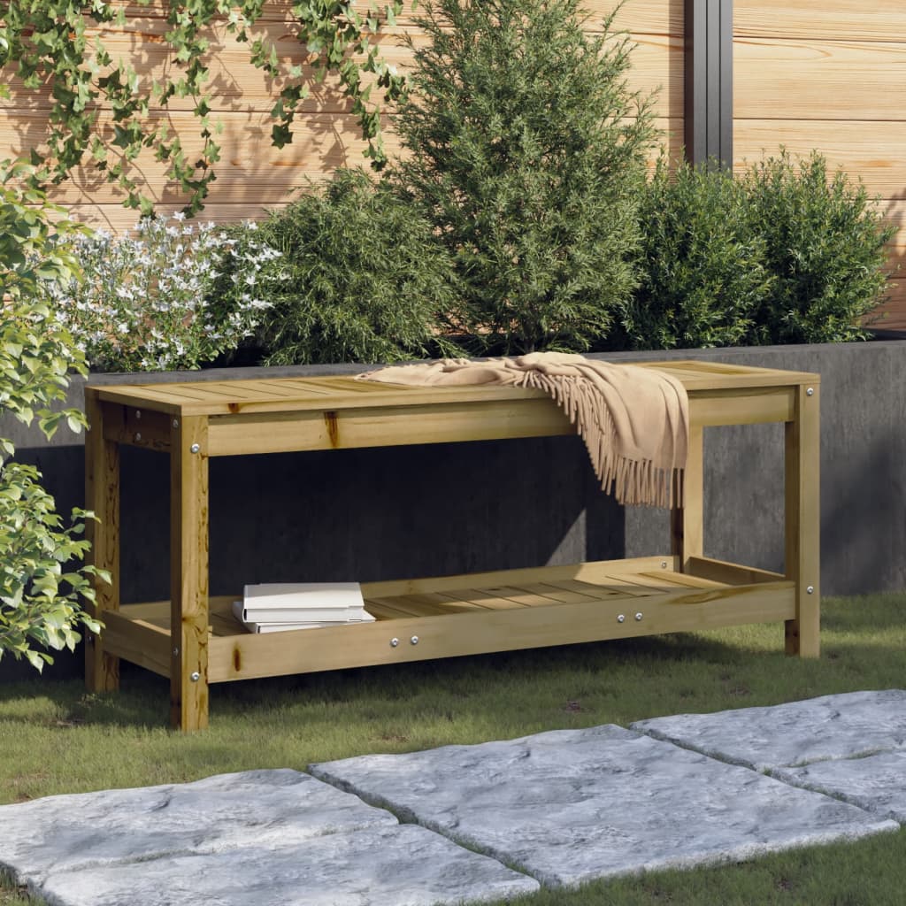 Gartenbank Weiß Massivholz Kiefer