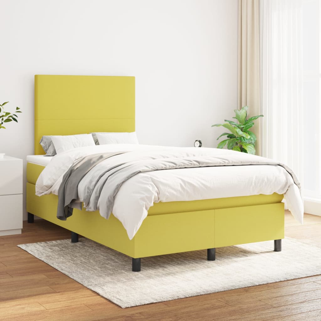 Boxspringbett Mit Matratze Stoff Grün