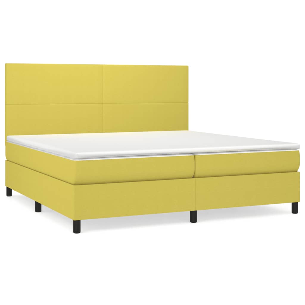 Boxspringbett Mit Matratze Stoff Grün