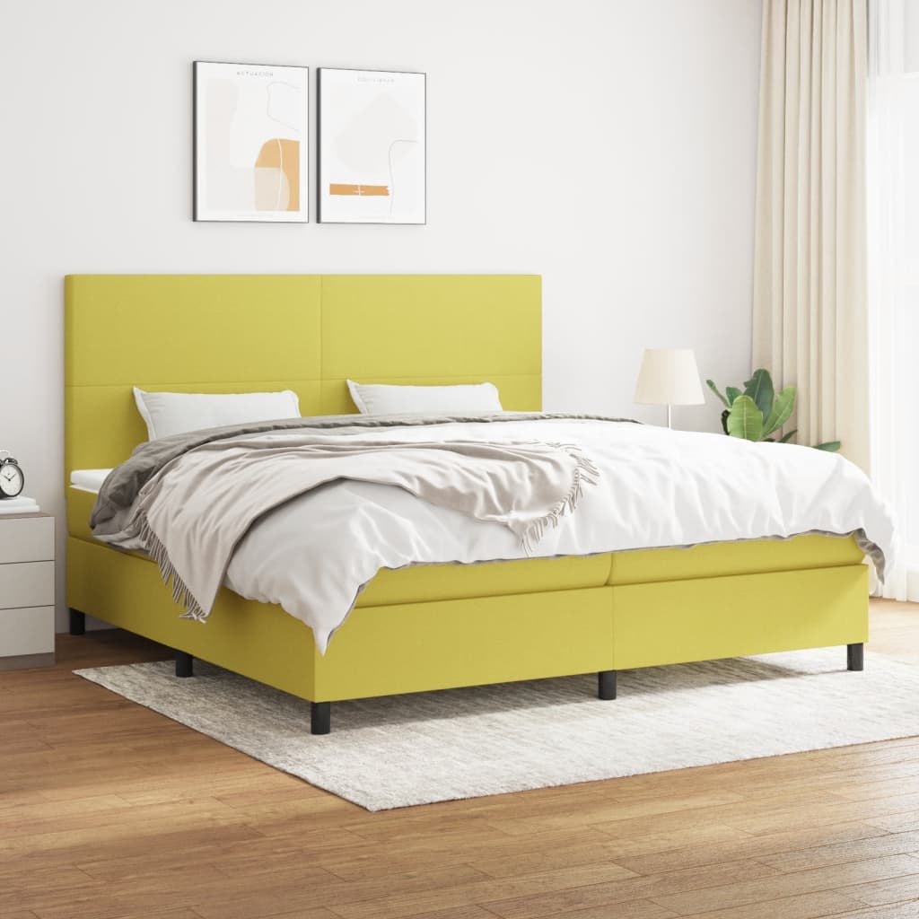 Boxspringbett Mit Matratze Stoff Grün