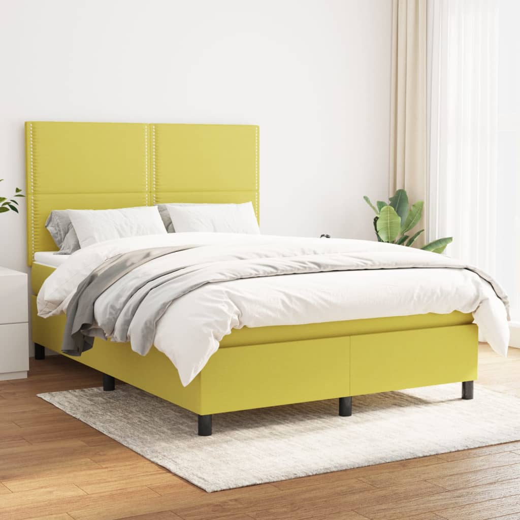 Boxspringbett Mit Matratze Stoff Grün