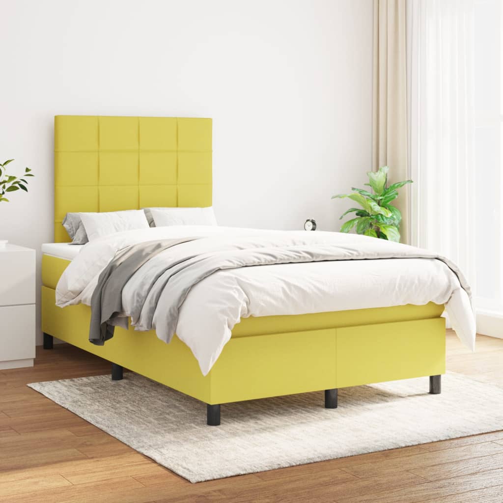 Boxspringbett Mit Matratze Stoff Grün