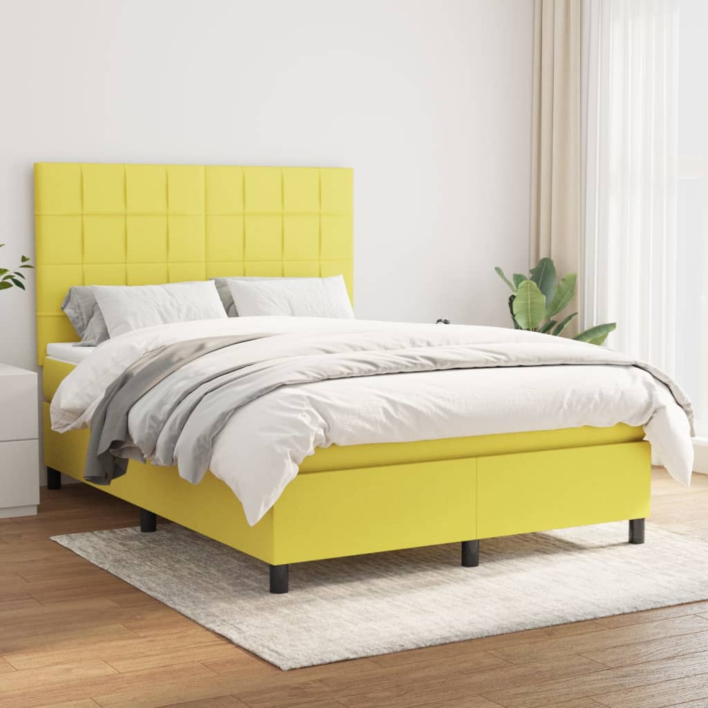 Boxspringbett Mit Matratze Stoff Grün