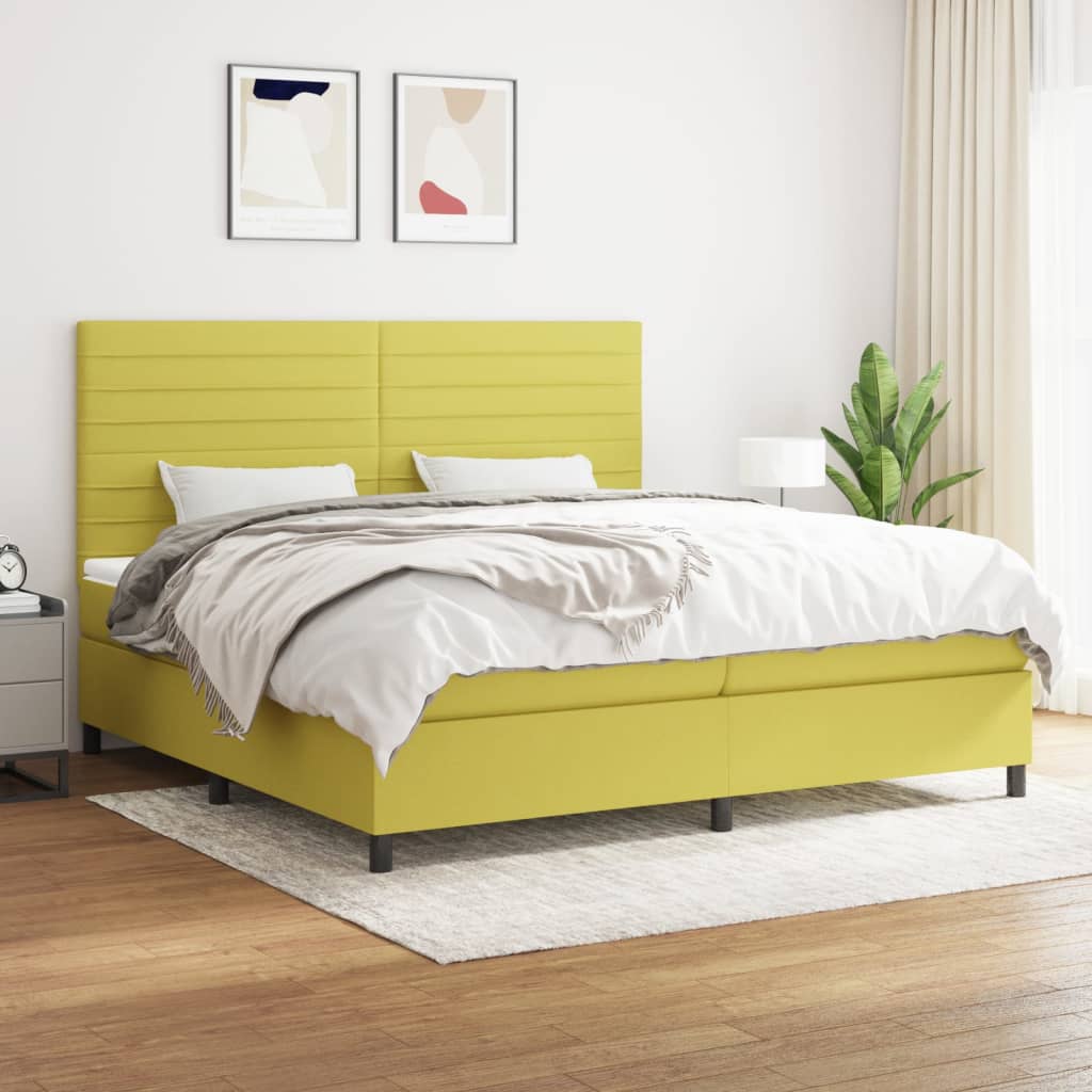 Boxspringbett Mit Matratze Stoff Grün
