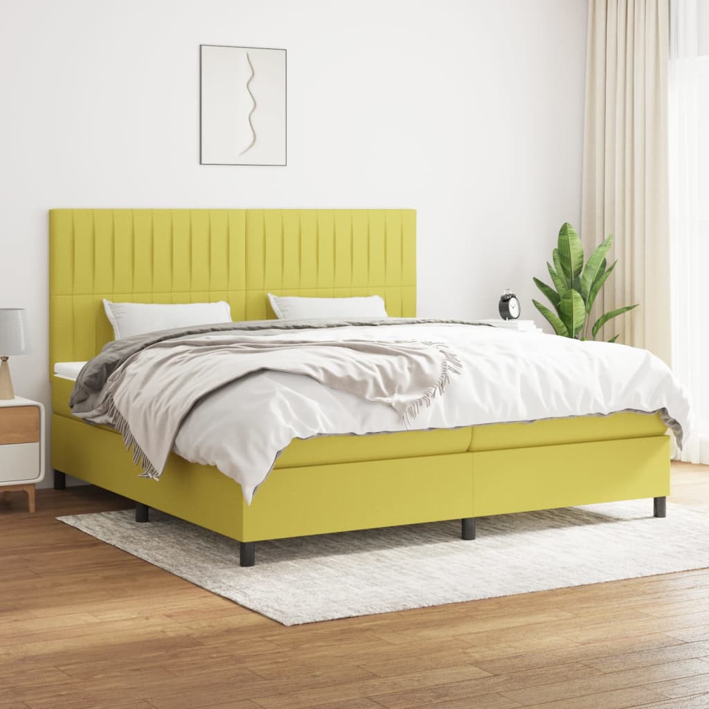 Boxspringbett Mit Matratze Stoff Grün