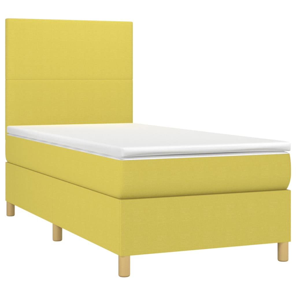 Boxspringbett Mit Matratze Stoff Grün