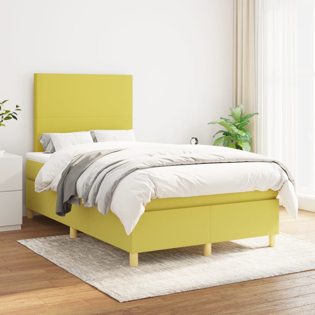 Boxspringbett Mit Matratze Stoff Grün