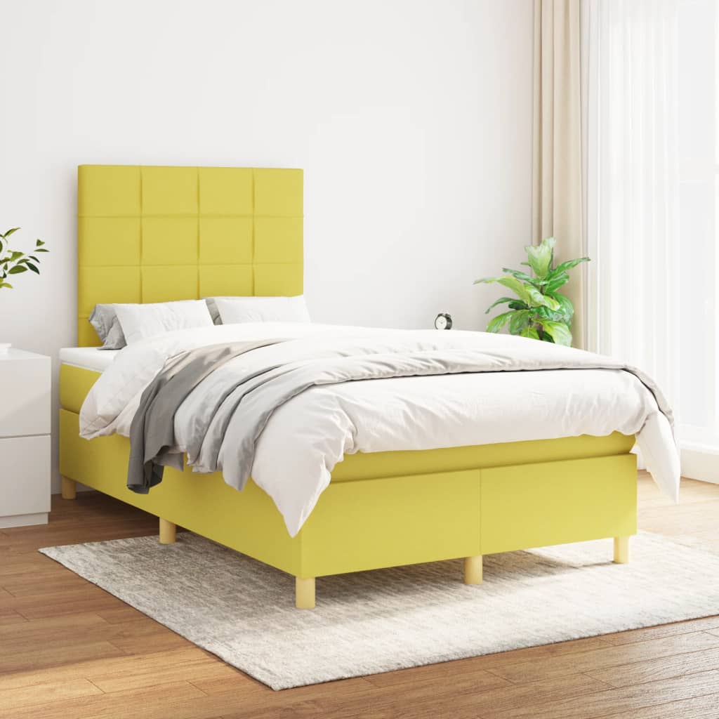 Boxspringbett Mit Matratze Stoff Grün