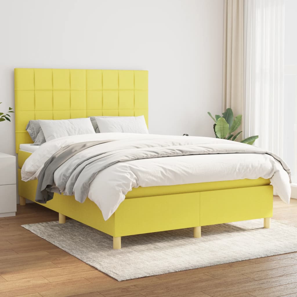 Boxspringbett Mit Matratze Stoff Grün