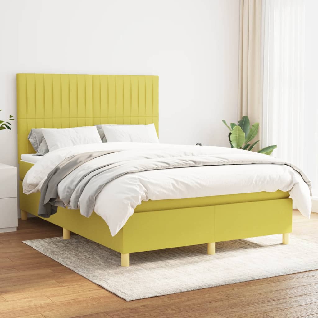 Boxspringbett Mit Matratze Stoff Grün