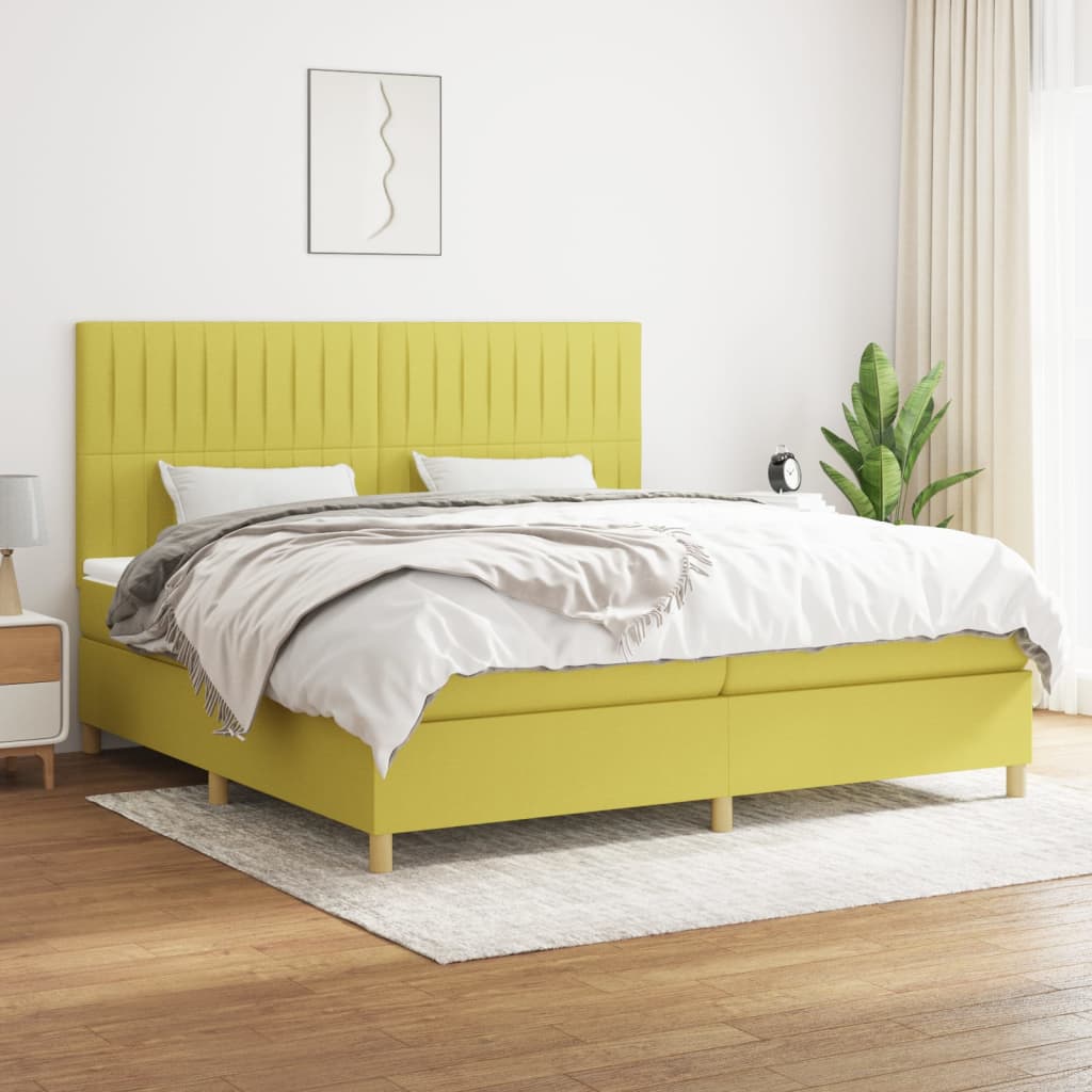 Boxspringbett Mit Matratze Stoff Grün