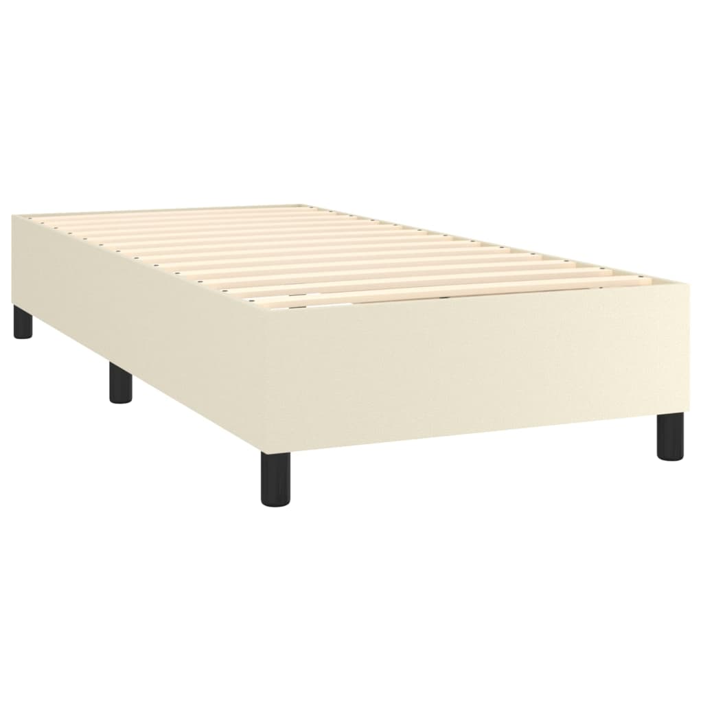 Boxspringbett Mit Matratze Kunstleder Creme