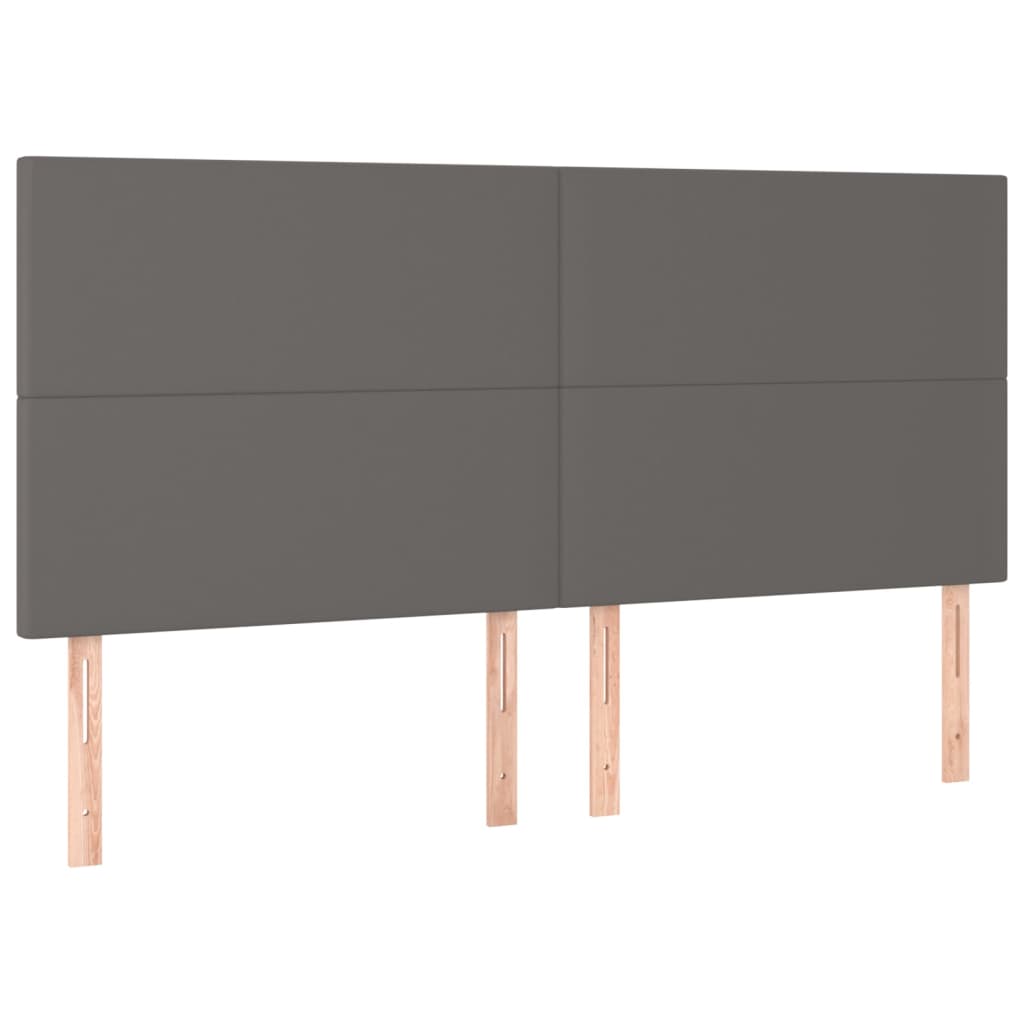 Boxspringbett Mit Matratze Kunstleder Grau