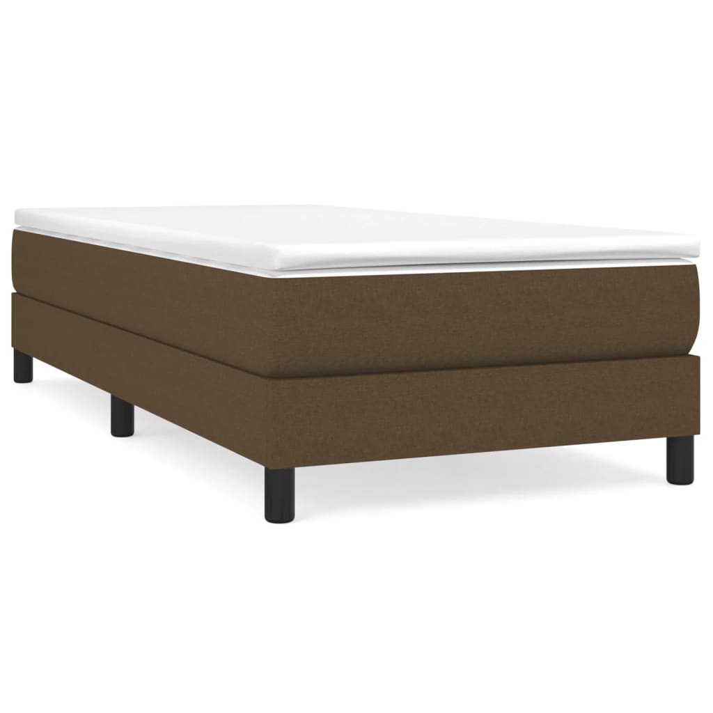 Boxspringbett Mit Matratze Stoff Dunkelbraun