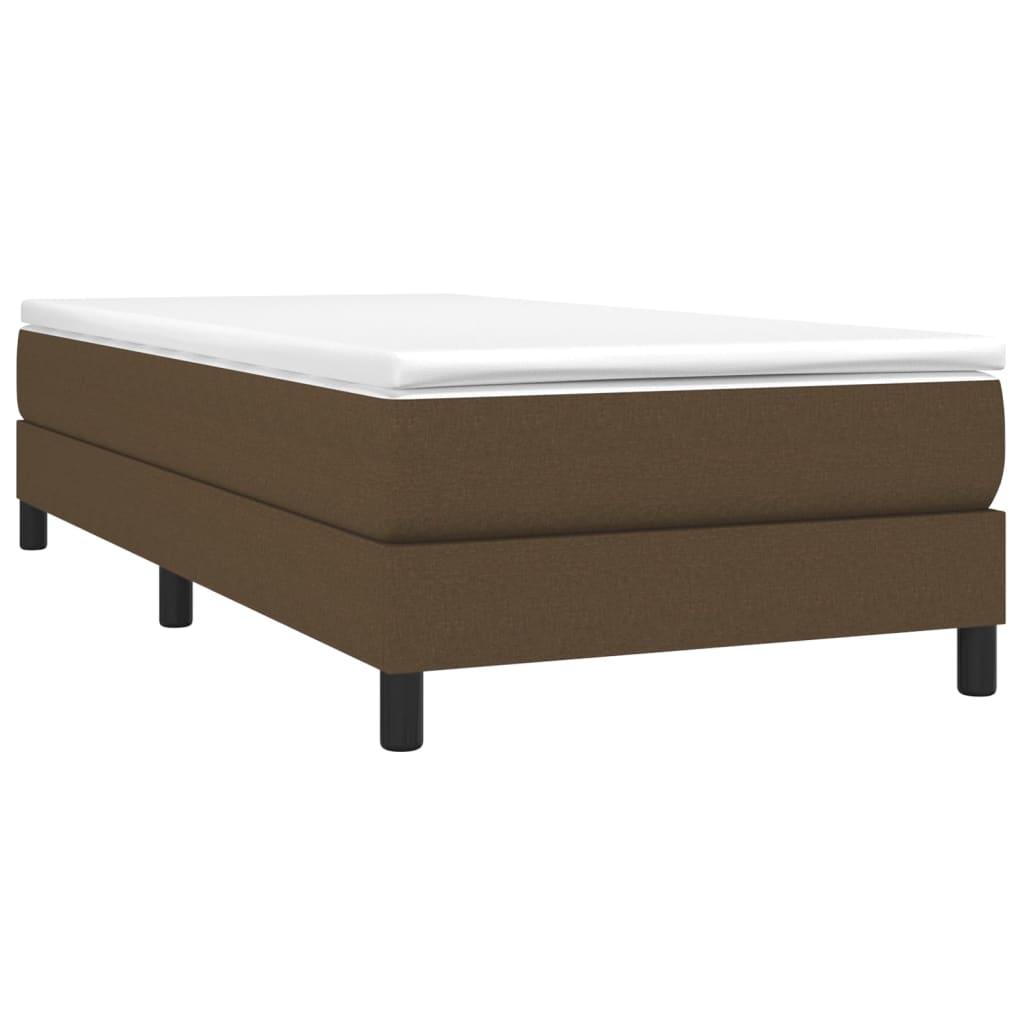 Boxspringbett Mit Matratze Stoff Dunkelbraun