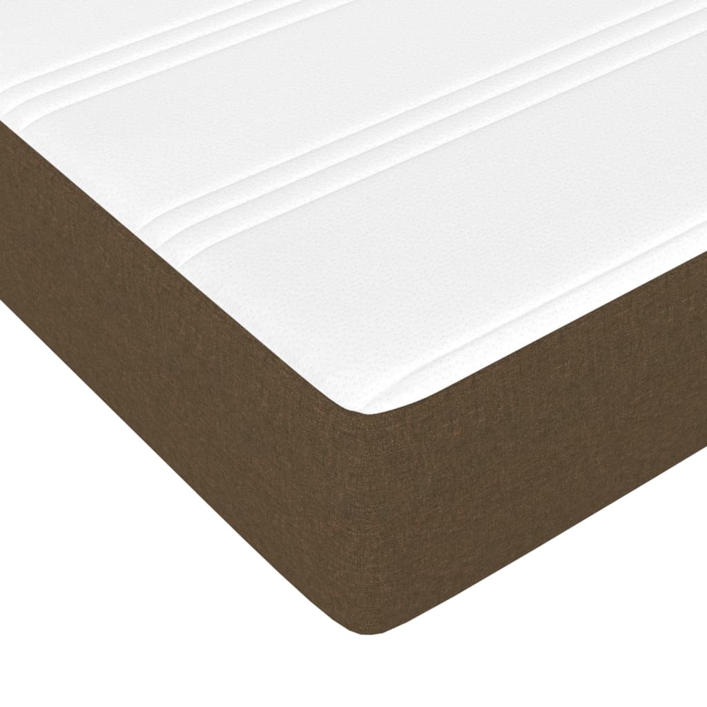 Boxspringbett Mit Matratze Stoff Dunkelbraun