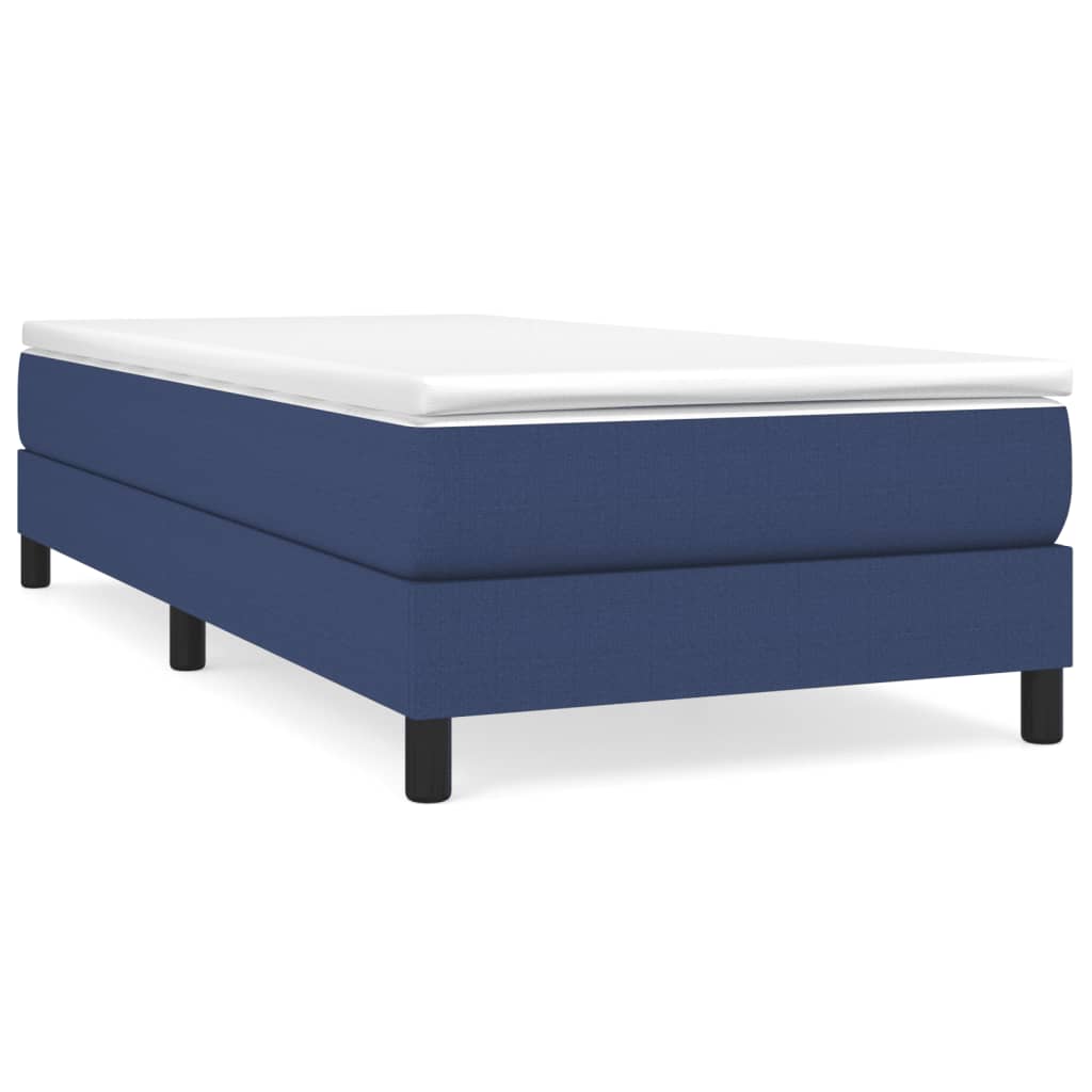 Boxspringbett Mit Matratze Stoff Blau