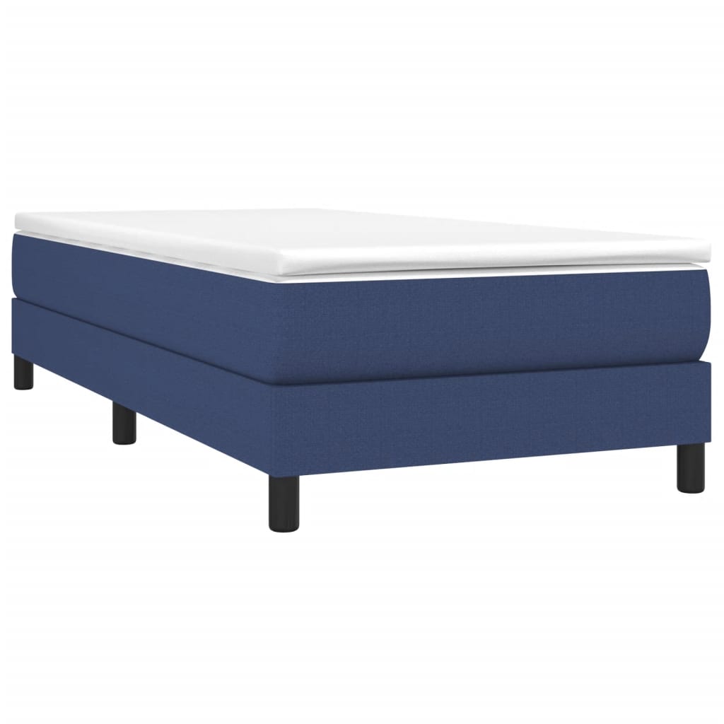 Boxspringbett Mit Matratze Stoff Blau