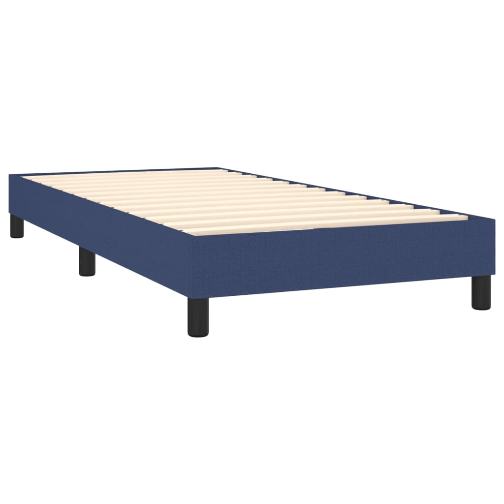 Boxspringbett Mit Matratze Stoff Blau