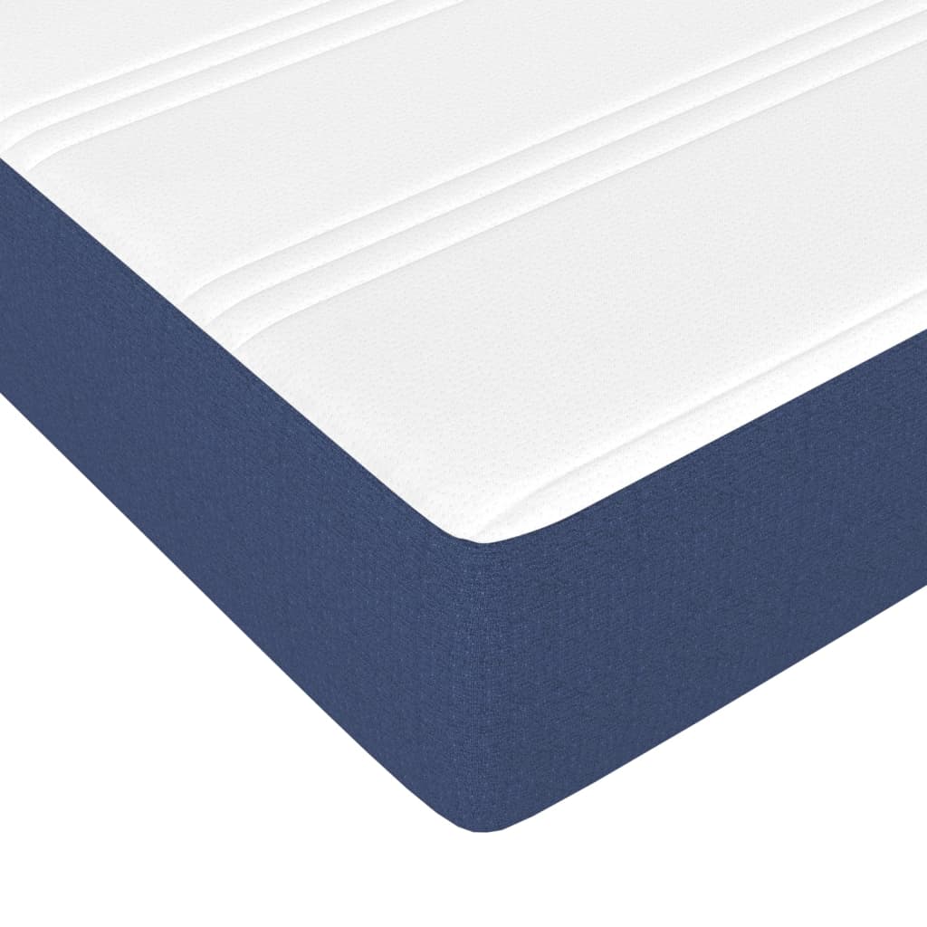 Boxspringbett Mit Matratze Stoff Blau