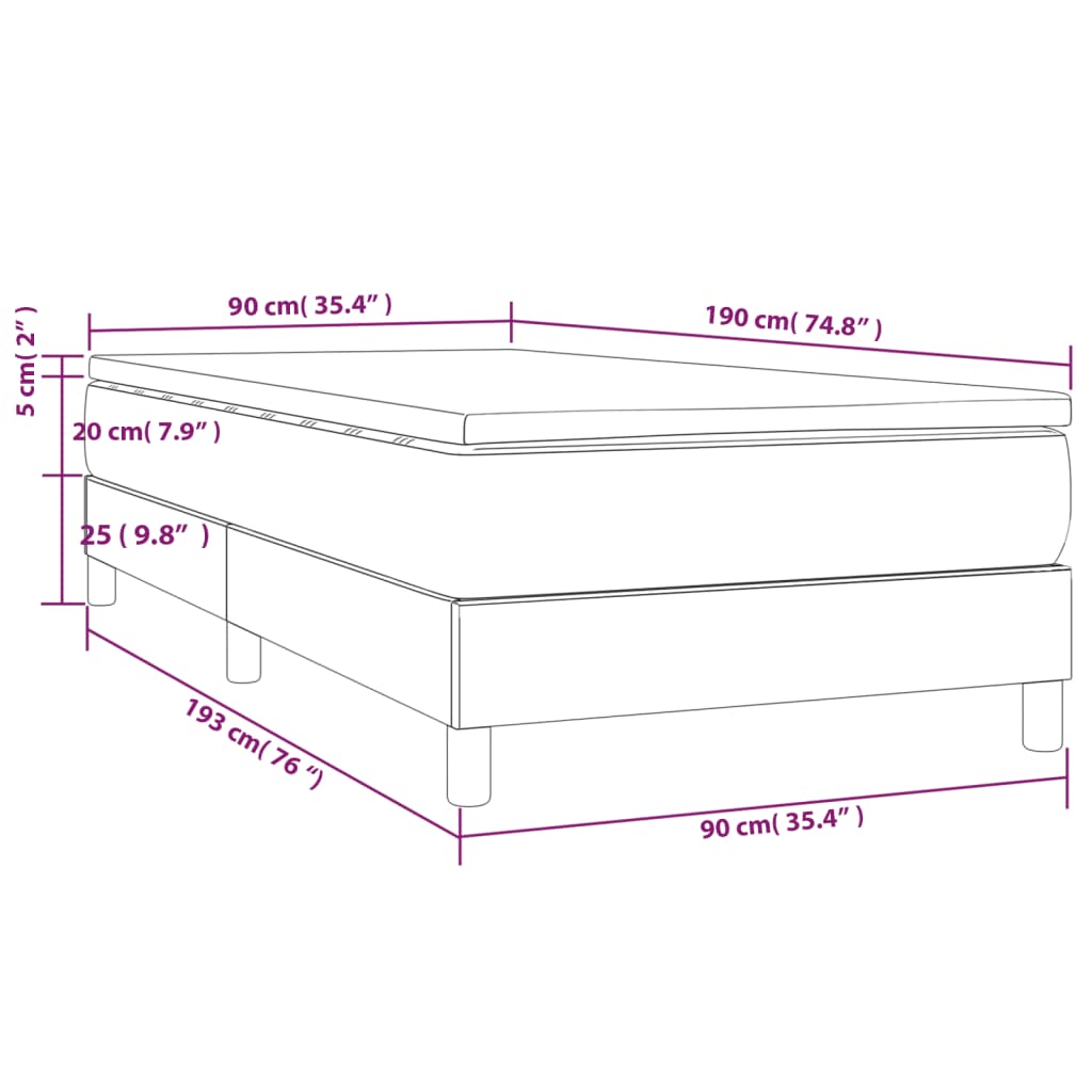 Boxspringbett Mit Matratze Stoff Blau