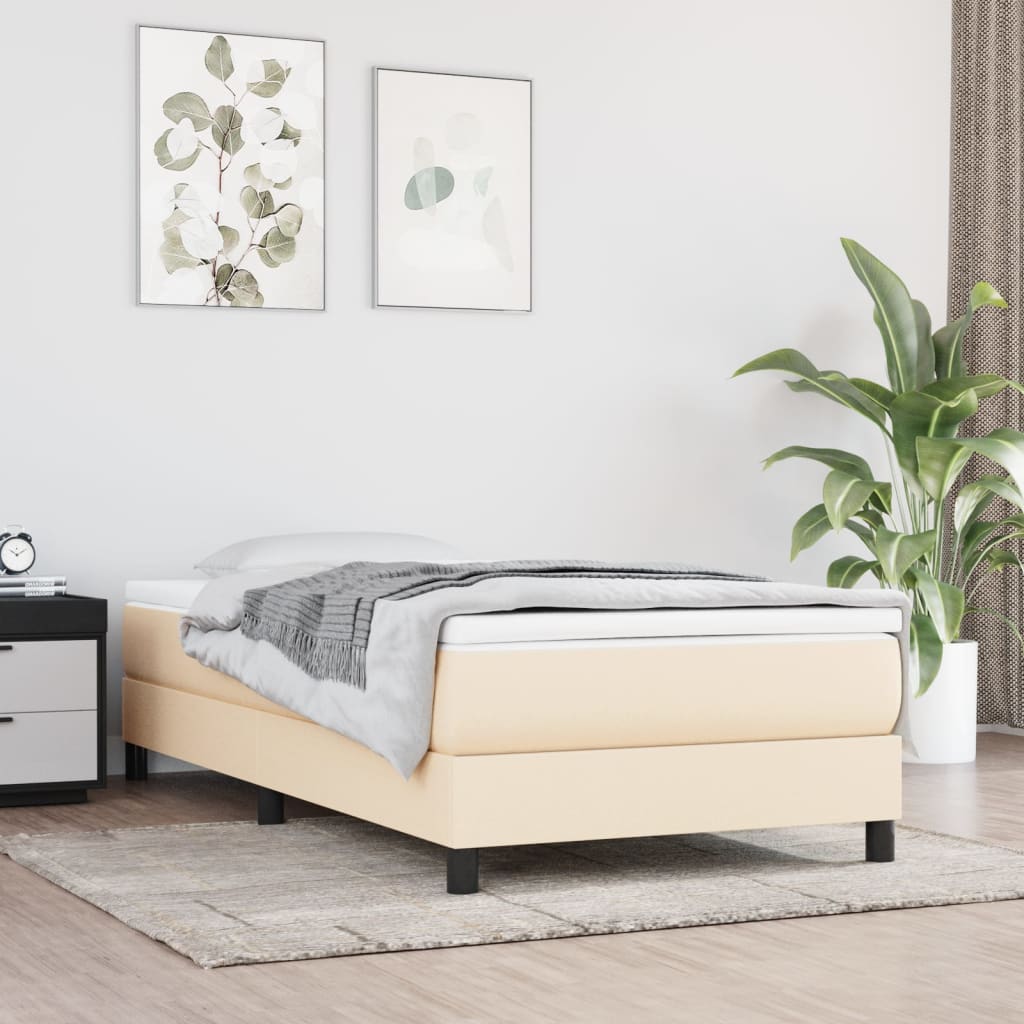Boxspringbett Mit Matratze Stoff Creme