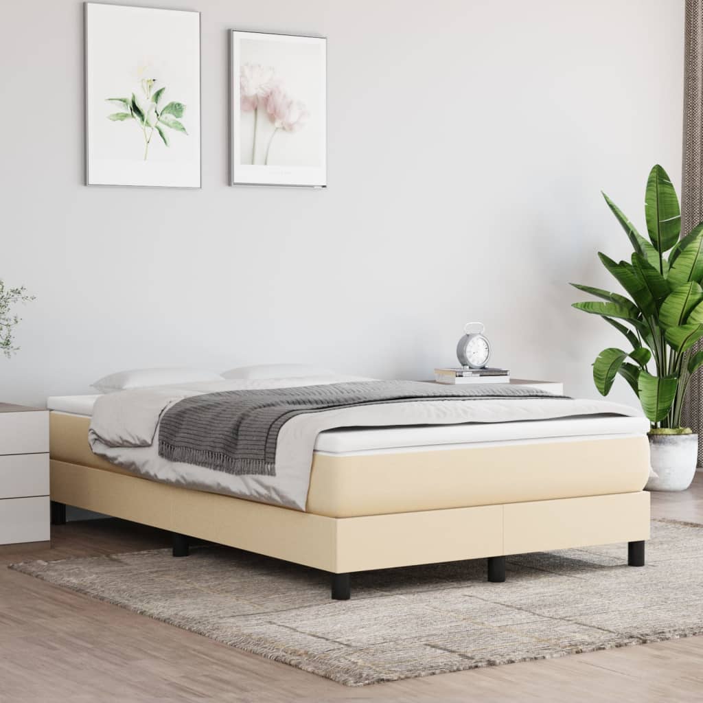 Boxspringbett Mit Matratze Stoff Creme