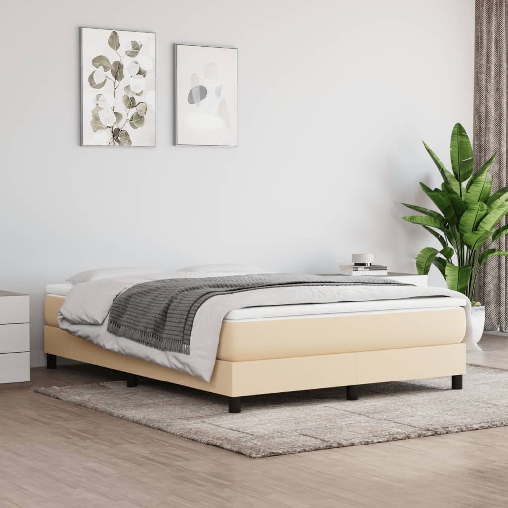 Boxspringbett Mit Matratze Stoff Creme