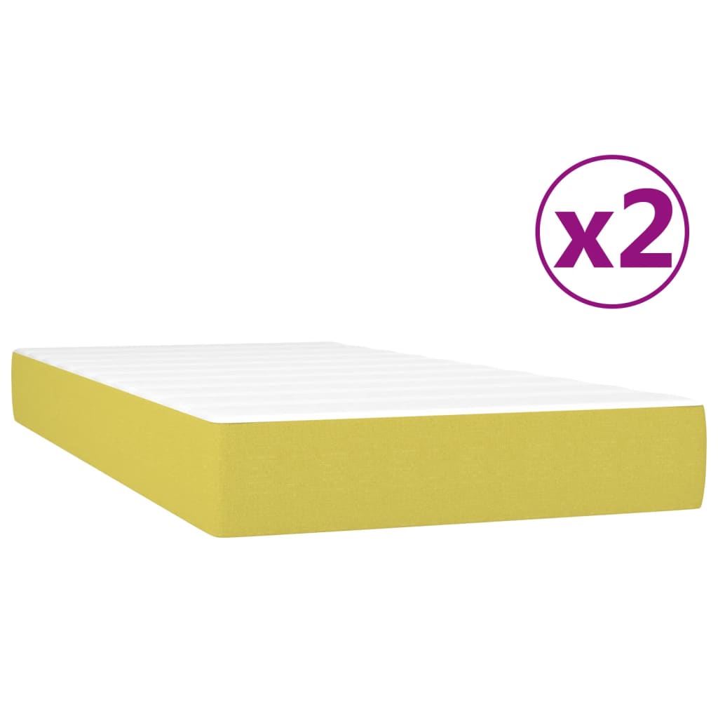 Boxspringbett Mit Matratze Stoff Grün