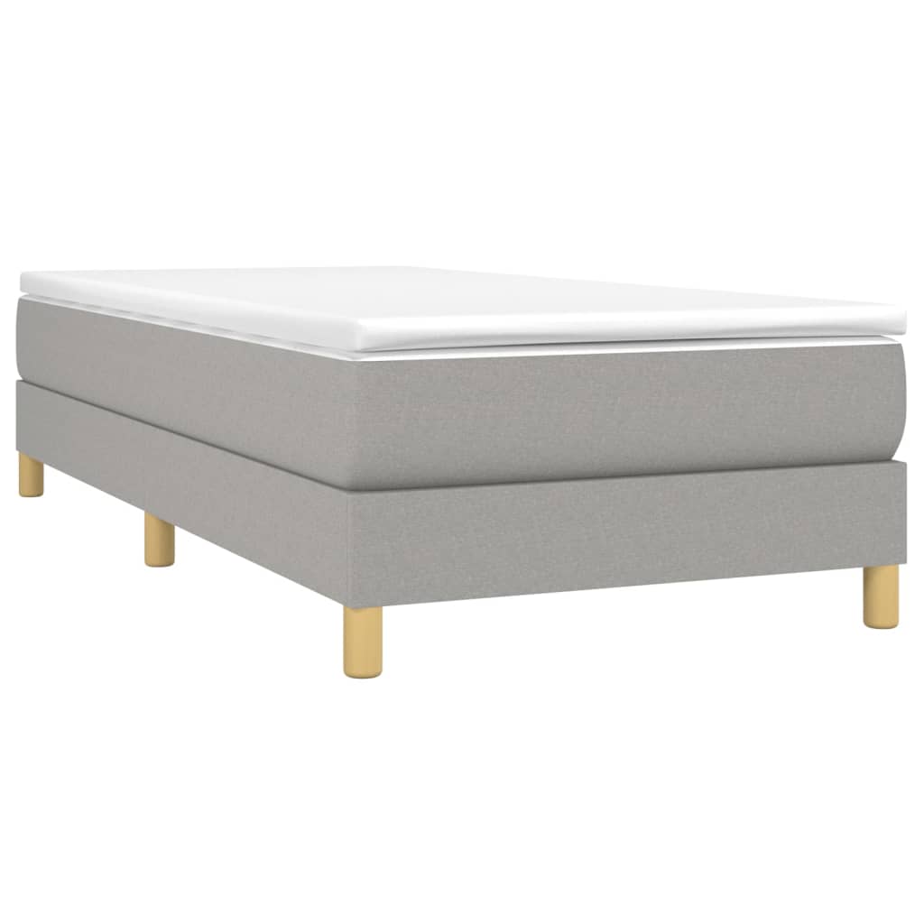 Boxspringbett Mit Matratze Stoff Hellgrau