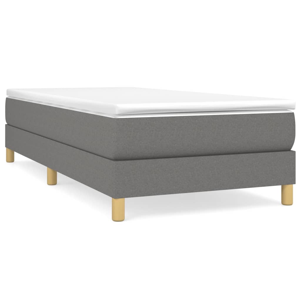 Boxspringbett Mit Matratze Stoff Dunkelgrau
