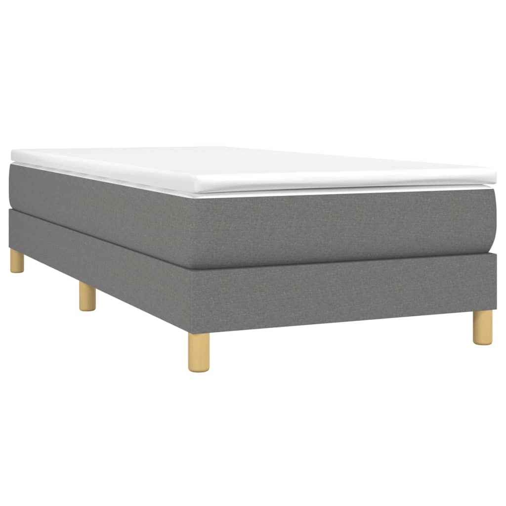 Boxspringbett Mit Matratze Stoff Dunkelgrau